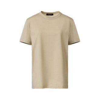 Fabiana Filippi T-Shirts, female, Beige, Size: XS Crew Neck T-Shirt