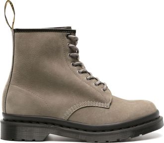 Dr. Martens 1460 Milled leather boots - men - Rubber/Calf Leather/Calf Leather/Fabric - 7 - Grey
