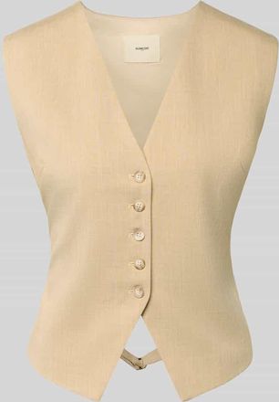 Suncoo Slim Fit Weste mit Viskose-Anteil Modell DYLAN in Beige, Gr&ouml;&szlig;e L