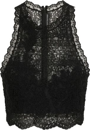 Ermanno Scervino Top - Dames - Tops zonder mouwen - Zwart - S - Polyester - Tops