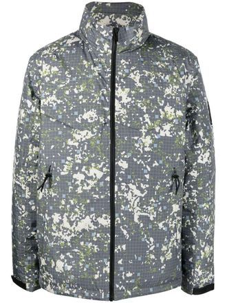 A-Cold-Wall* logo-print zipped jacket - men - Polyester/Polyethylene/Recycled Polyester/Polyurethane - S - Grey