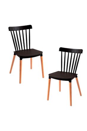 Regalos Miguel Packs Sillas Comedor - Pack 2 Sillas Leka - Negro