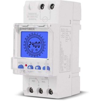 OEM Vtizikl Affichage Lcd Num&eacute;rique 24 Heures Horloge &Eacute;lectronique 85-265 V Heures Sur Rail Din Commutateur De Minuterie Analogique Intelligent Programmab