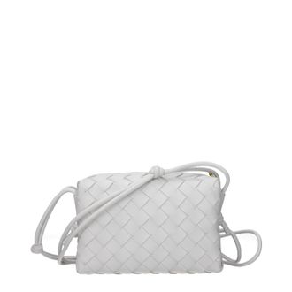 Bottega Veneta Damess Witte leren schoudertassen