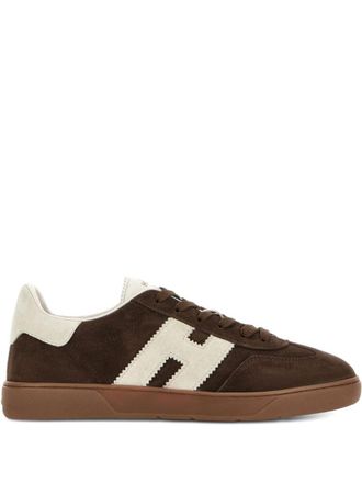 Hogan Brown Logo Sneakers