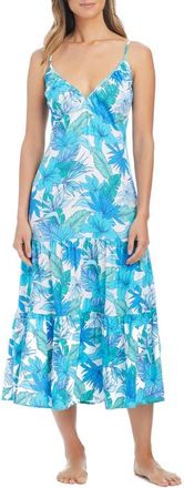 Bleu Rod Beattie Print Cover-Up Midi Dress in Cool at Nordstrom, Size Medium