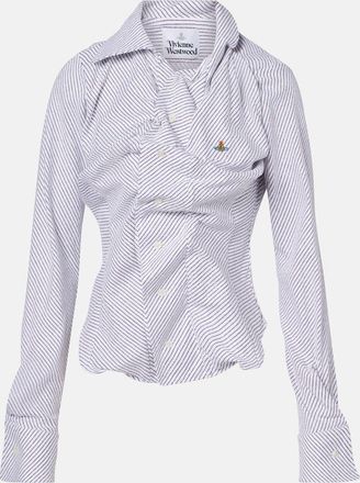 Vivienne Westwood Striped cotton-blend poplin shirt