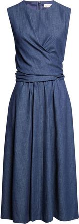 Altuzarra Penny Draped Denim Dress in Titan at Nordstrom, Size 42