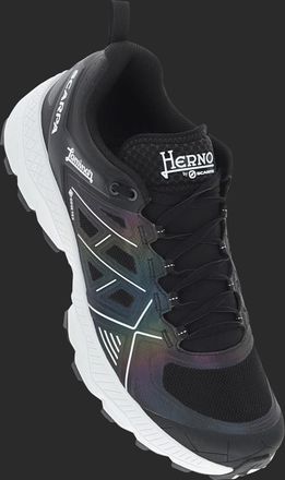 Herno Black Polyester Athletic Mens Sneakers
