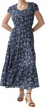 Ulla Johnson Alexi Short Sleeve Midi Dress In Zinnia
