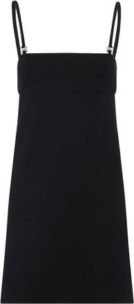 Sportmax Mini Black Dress With Silver-Tone Detail