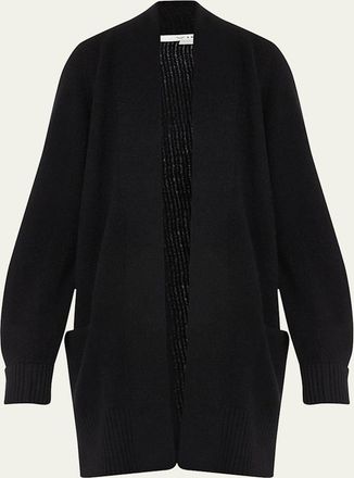 Vince Cashmere Shawl-Collar Open-Front Cardigan