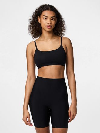 Pieces Bralette PIECES PCNAMEE BRA NOOS, Damen, Gr. XS (34), N-Gr, schwarz, Jersey, Obermaterial: 75% Polyamid, 25% Elasthan, unifarben, BHs Bralette