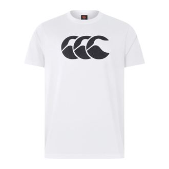 Canterbury Of New Zealand Heren Logo Biologisch Katoenen T-Shirt (Helder wit)
