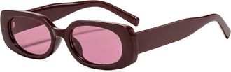 Generic Mens Outdoor Commuter Sunglasses Sports Vacation Women Driving Sun Glasses(Pink)