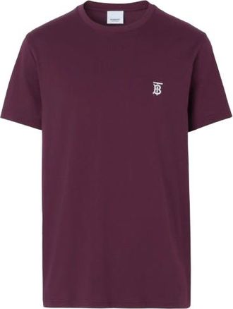Burberry Burgundy TB Logo T-Shirt Size S