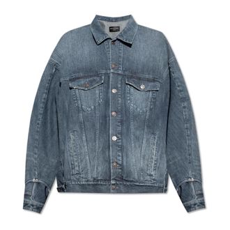 Balenciaga Denim Jackets, male, Blue, Size: XS Denim jacket