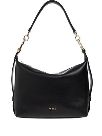 Furla small Tonie chain-detail leather tote bag - Zwart