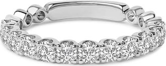 House of Brilliance 14K White Gold 1.00 Cttw Round Diamond Prong Set Wedding Band