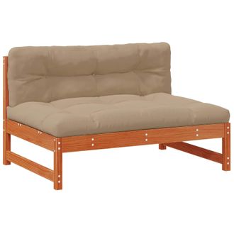 vidaXL 3 Pieza Unidades De Sof&aacute; Seccional Madera De Pino Macizo Vidaxl
