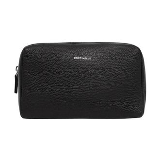 Coccinelle Zachte Make-up Tas - unisex - Tassen - Zwart - Maat: ONE Size Leer