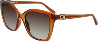 Ferragamo Womens SF1026S 54 261 Sunglasses - Brown - One Size