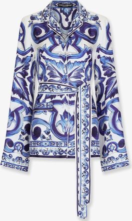 Dolce & Gabbana Camicia in seta con stampa Maiolica - DOLCE & GABBANA - gender_Woman