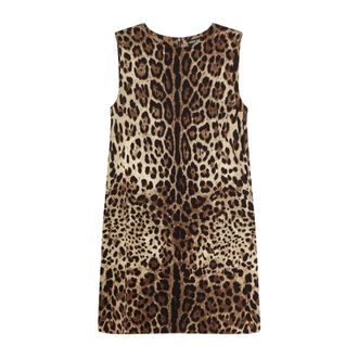 Dolce & Gabbana Stretch Zijden Jurk - Dames - Jurken - Veelkleurig - Maat: XL Zijde