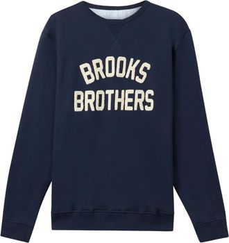 Brooks Brothers Felpa con logo ricamato - Blu