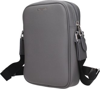 Burberry Textured Leather Crossbody Bag - Gray