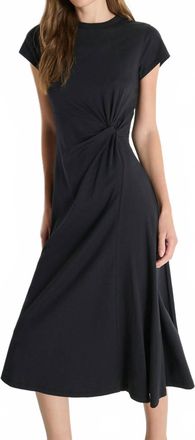 Nation Ltd Frida Twist Midi Dress In Jet Black