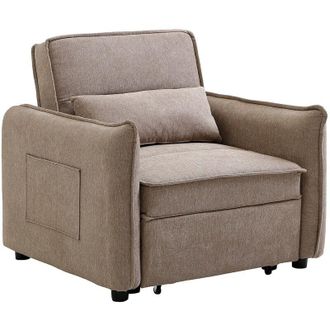 Vente-Unique Poltrona letto in tessuto talpa - FENORA