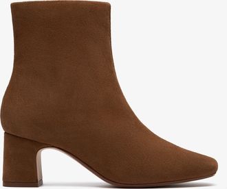 Clarks Fernie Zip Walnut Suede