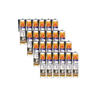 Sika Sika - Juego De 24 Selladores De Silicona Seal 110 Para Ventanas Y Acristalamientos - Negro - 300ml