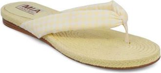 Mia Aleena Espadrille Flip Flop in Yellow/White at Nordstrom, Size 8.5