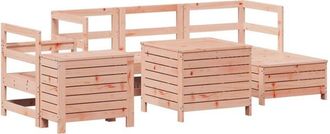 vidaXL 7 Piece Garden Sofa Set Solid Wood Douglas Fir vidaXL