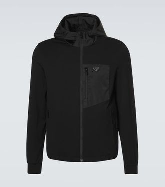 Prada Re-Nylon and cotton-blend hoodie