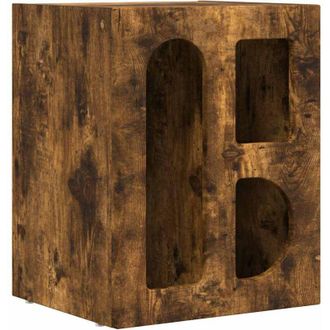 vidaXL Bedside Table Smoked Oak 40 x 35 x 50 cm Engineered Wood vidaXL