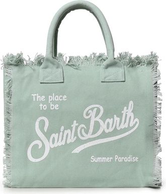 MC2 Saint Barth Tassen, Dames, Groen, ONE Size, Katoen, Vanity Tote Bag