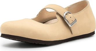 Birkenstock Santa Clarita Womens Flat Shoes Sandcastle : EU 41 (US Womens 10-10.5) Narrow, Leather