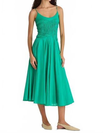 Merlette Kaede Midi Dress In Verdant