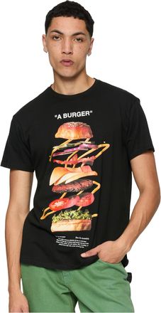 Mister Tee Mens Mt2514-A Burger Tee T-Shirt, Black, XS
