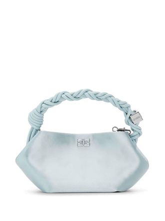 Ganni Bou satin mini bag - Blue