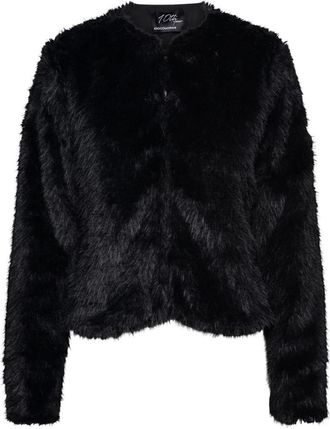 &Co Woman Jassen, Dames, Zwart, XL, Polyester, Faux Fur Jas