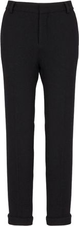 Balmain Stijlvolle Broeken voor Mannen - Dames - Slim Fit Broeken - Zwart - M - Wol - Broeken