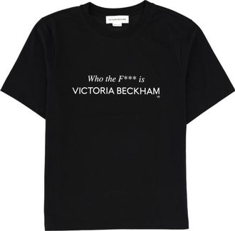 Victoria Beckham Black Graphic Crew Neck T-Shirt