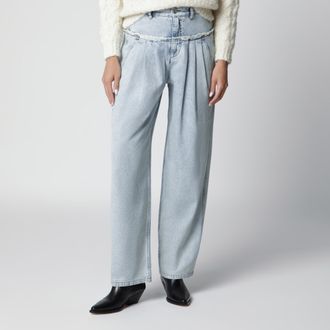 Isabel Marant Jeans Iniza plissettati in denim azzurro