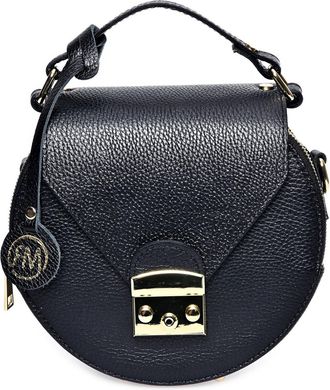 Roberta M Zwart Rundleer Tas