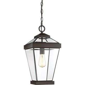 Loops IP23 1 Bulb Chain Lantern Light Western Bronze LED E27 60W MEDIUM
