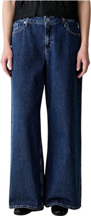 Karl Lagerfeld Wide Leg Jeans - Dames - Loose Fit Jeans - Blauw - W27 L30 - Katoen - Jeans